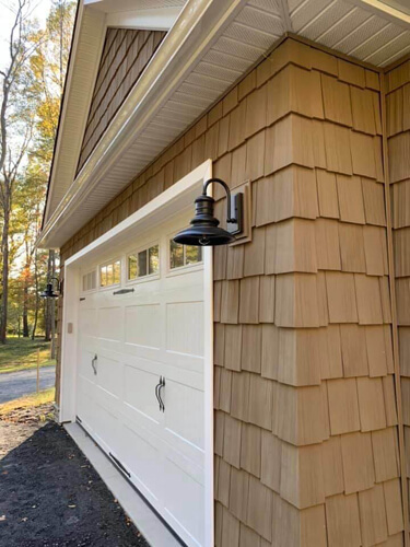 Garage siding