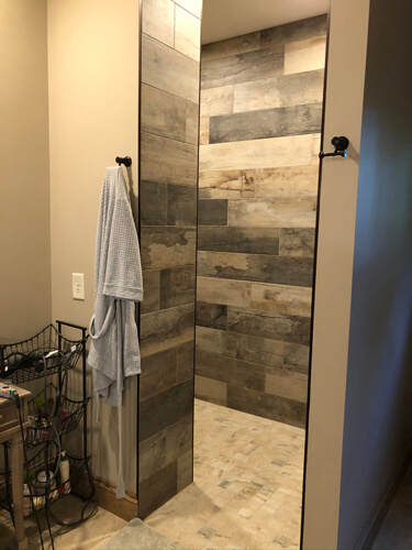 Master bathroom walk in shower