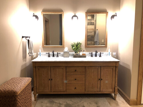 Master bathroom vanity