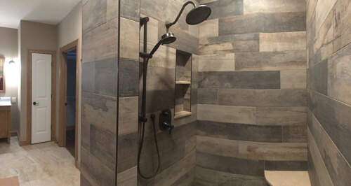 Master bathroom walk in shower