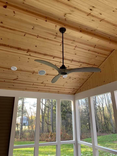 Sunroom ceiling fan