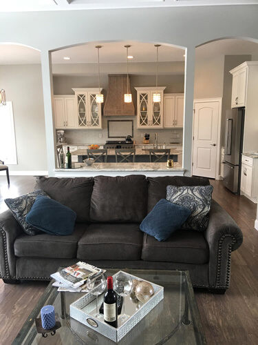 View of the kitchen from the great room