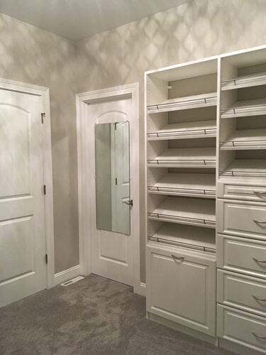 Master bedroom walk-in closet