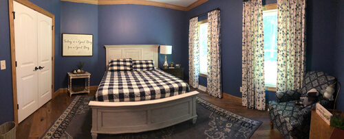Panorama of a bedroom