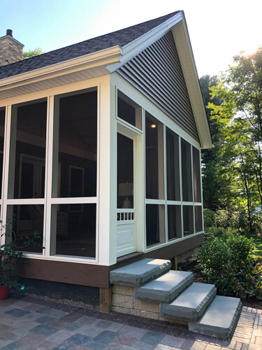 Outside view of the sunroom